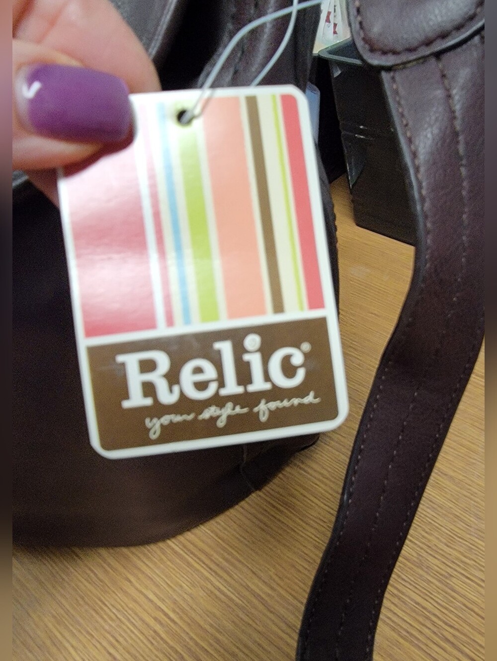 Relic Dark Brown Crossbody Purse New with Tags - Picture 3 of 8